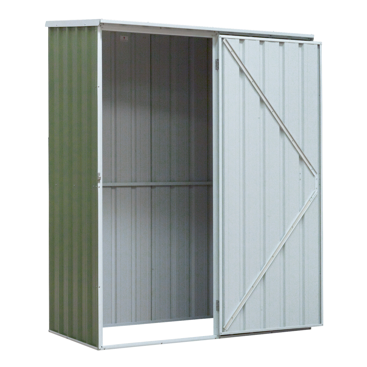 Dellonda DG113 Galvanized Steel Storage Shed with Pent Style Roof 150 x 80 x 190cm - Green - additional view 4