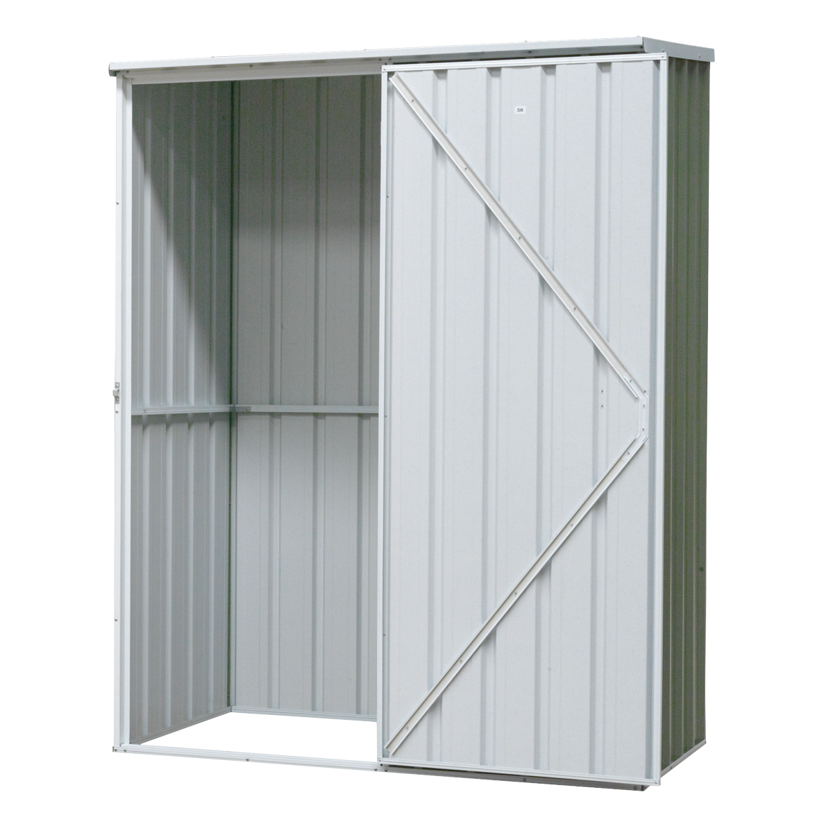 Dellonda DG113 Galvanized Steel Storage Shed with Pent Style Roof 150 x 80 x 190cm - Green - additional view 5
