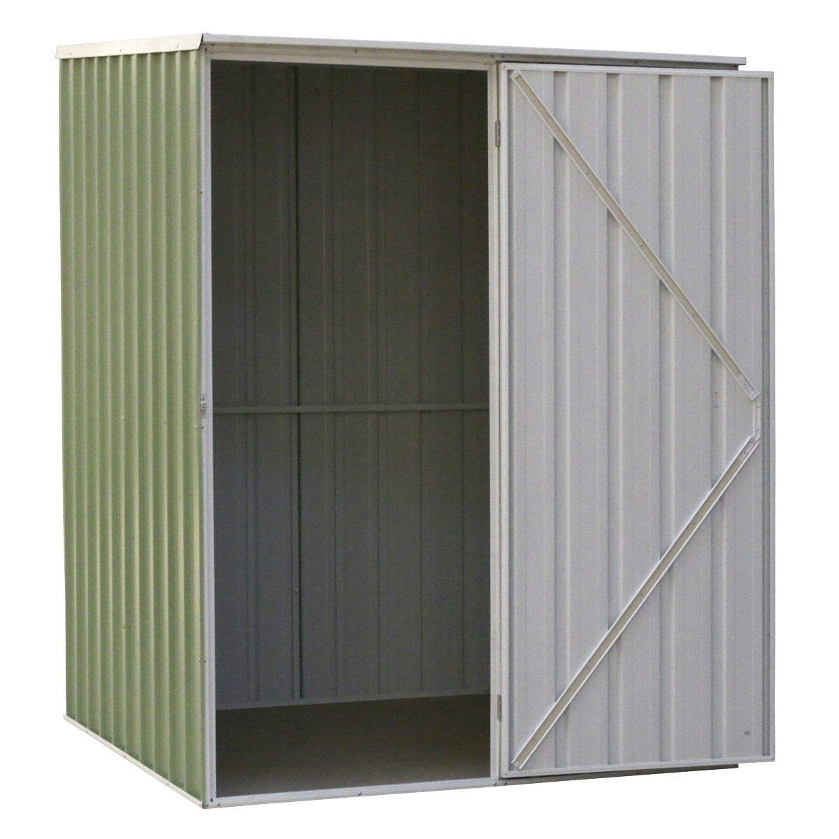 Dellonda DG114 Galvanized Steel Storage Shed with Pent Style Roof 151 x 151 x 200cm - Green - additional view 3