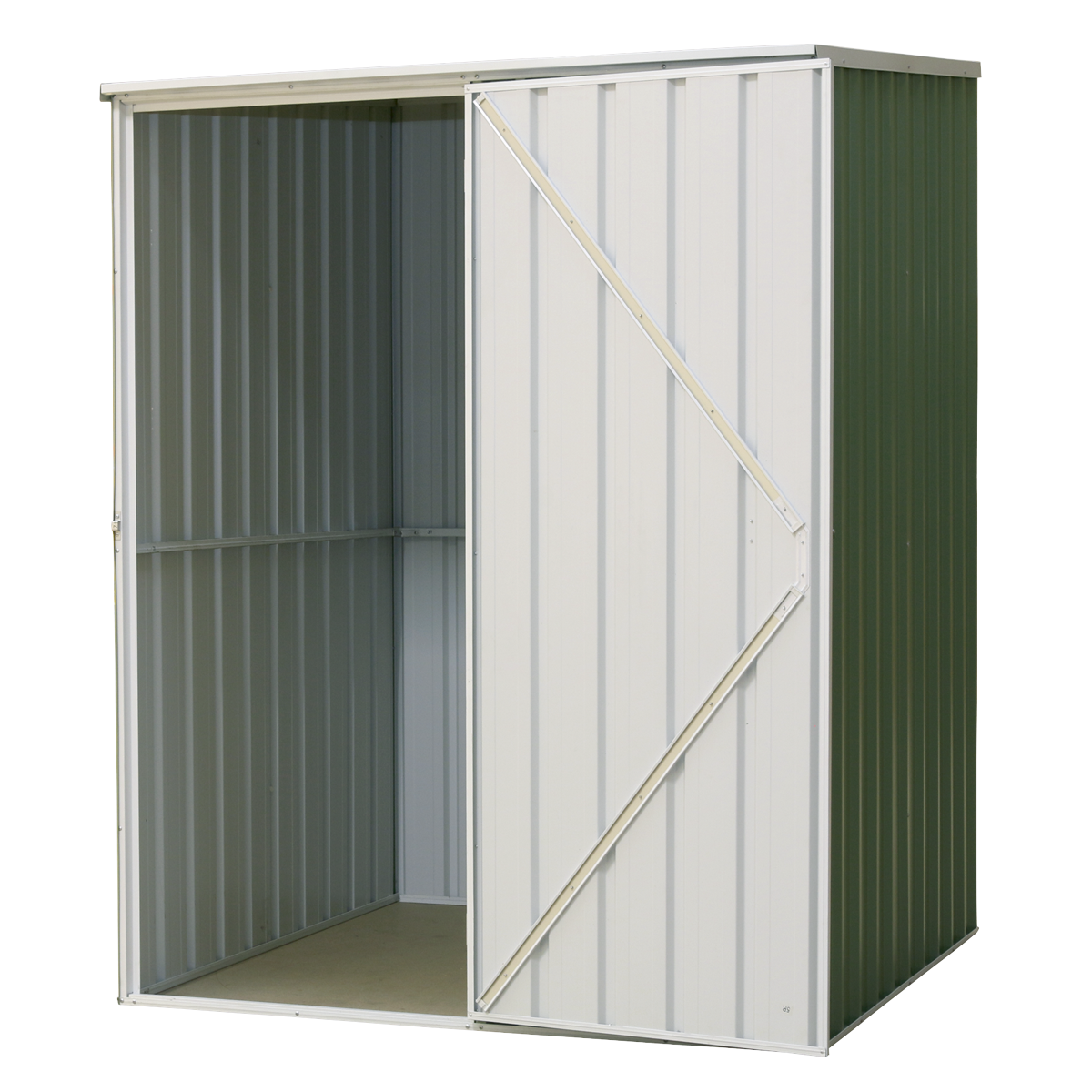 Dellonda DG114 Galvanized Steel Storage Shed with Pent Style Roof 151 x 151 x 200cm - Green - additional view 4