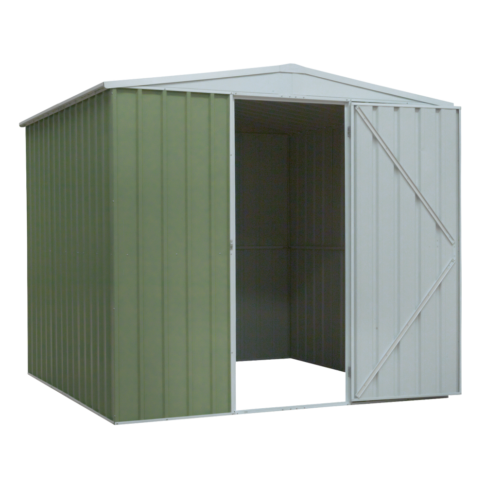 Dellonda DG115 Galvanized Steel Storage Shed with Apex Style Roof 230 x 230 x 220cm - Green - additional view 3