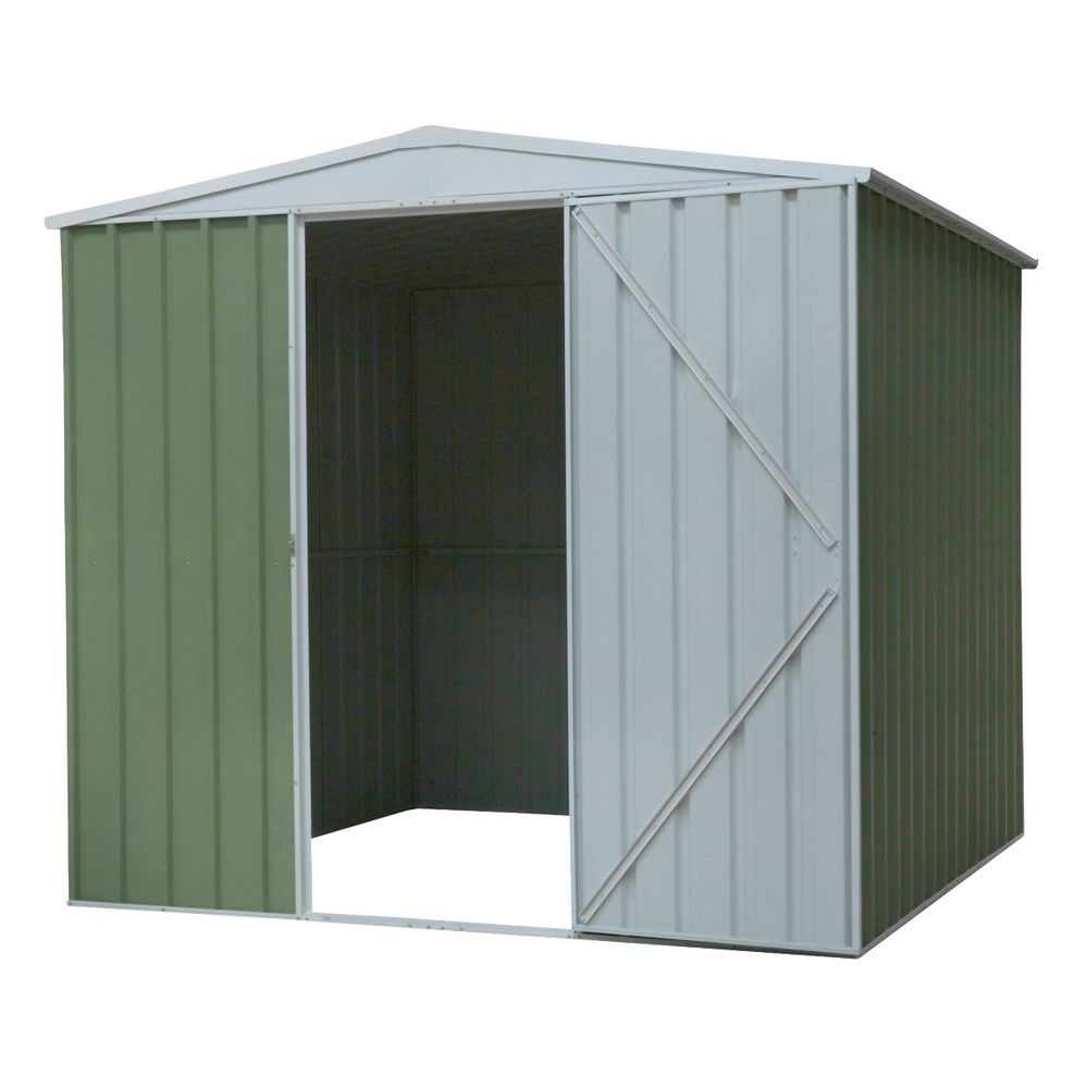 Dellonda DG115 Galvanized Steel Storage Shed with Apex Style Roof 230 x 230 x 220cm - Green - additional view 4