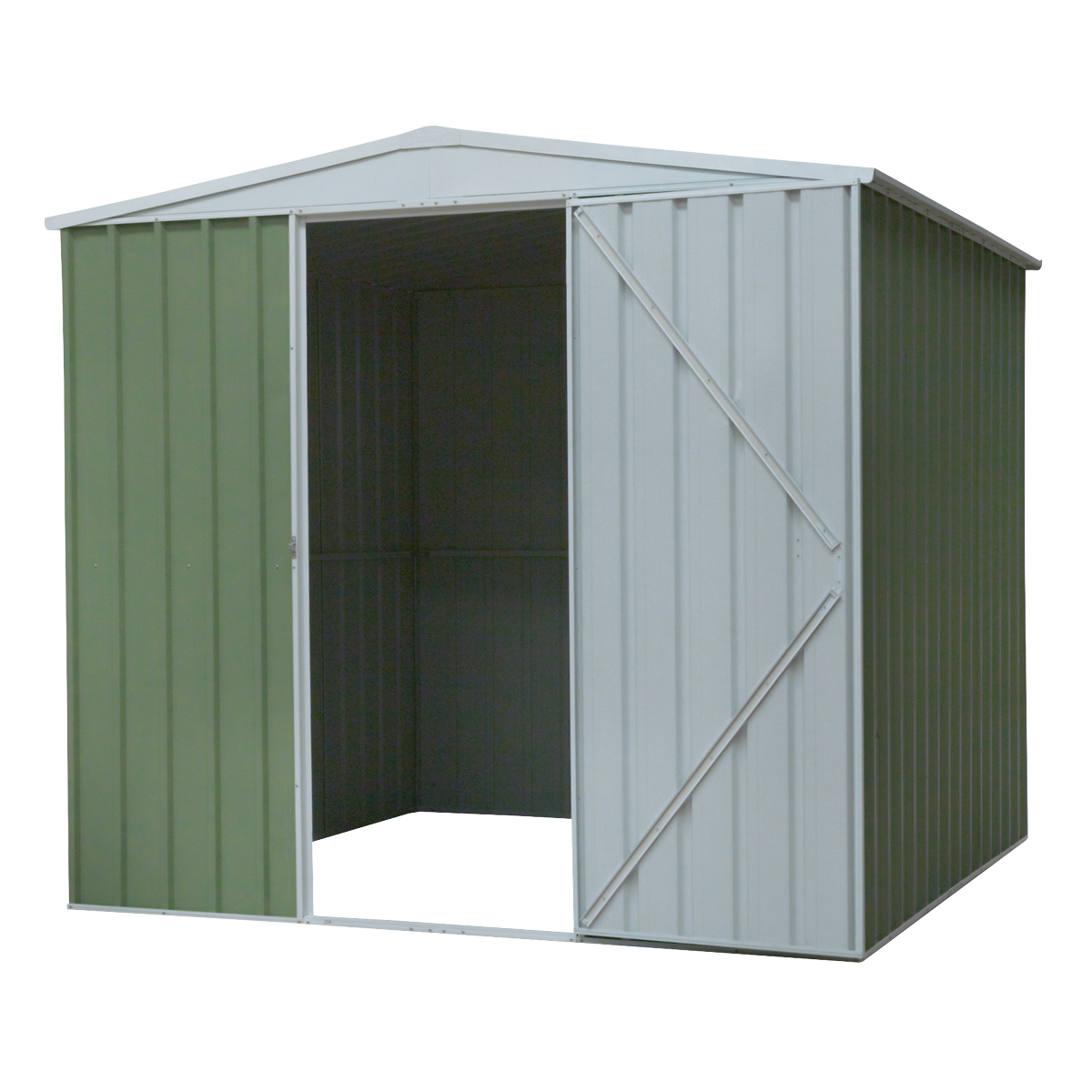 Dellonda DG115 Galvanized Steel Storage Shed with Apex Style Roof 230 x 230 x 220cm - Green - additional view 4