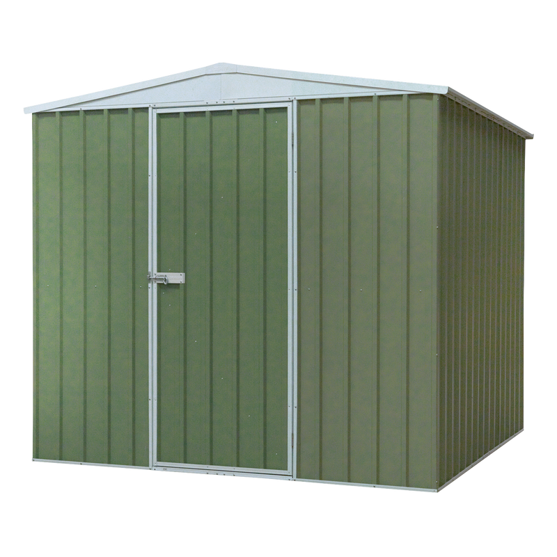 Dellonda DG115 Galvanized Steel Storage Shed with Apex Style Roof 230 x 230 x 220cm - Green - additional view 2
