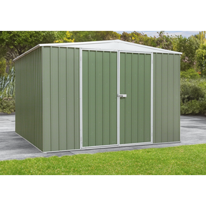 Dellonda DG116 Galvanized Steel Storage Shed with Apex Style Roof 300 x 300 x 220cm - Green - additional view 8
