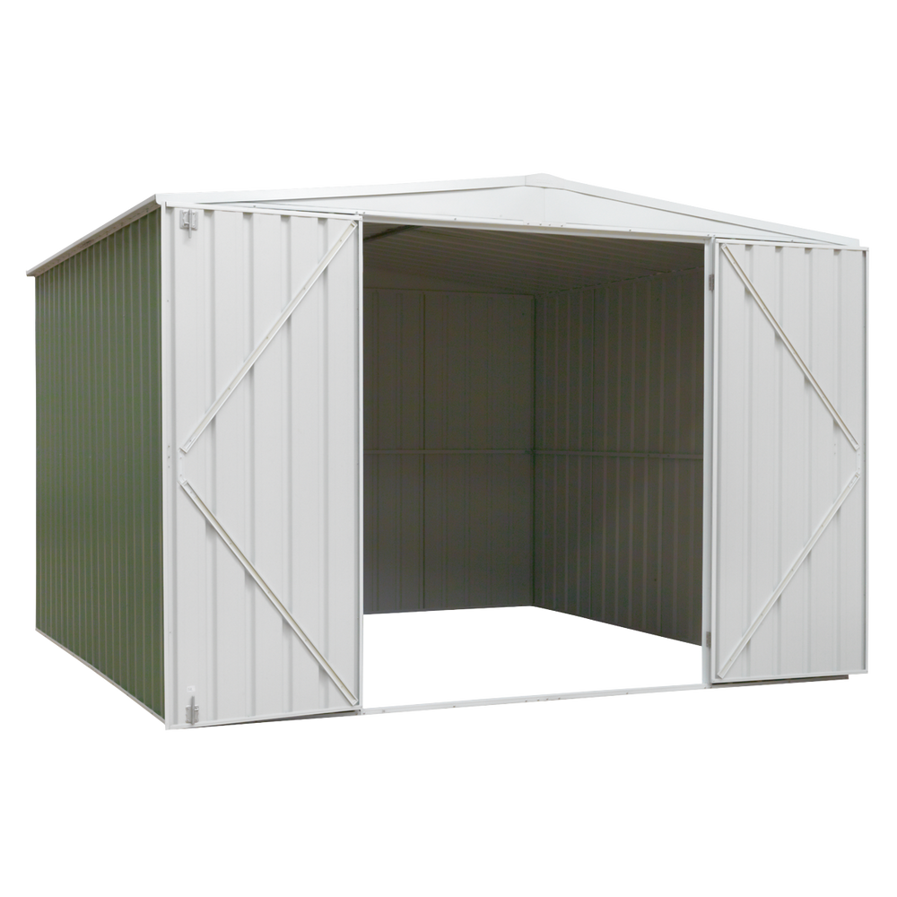 Dellonda DG116 Galvanized Steel Storage Shed with Apex Style Roof 300 x 300 x 220cm - Green - additional view 6