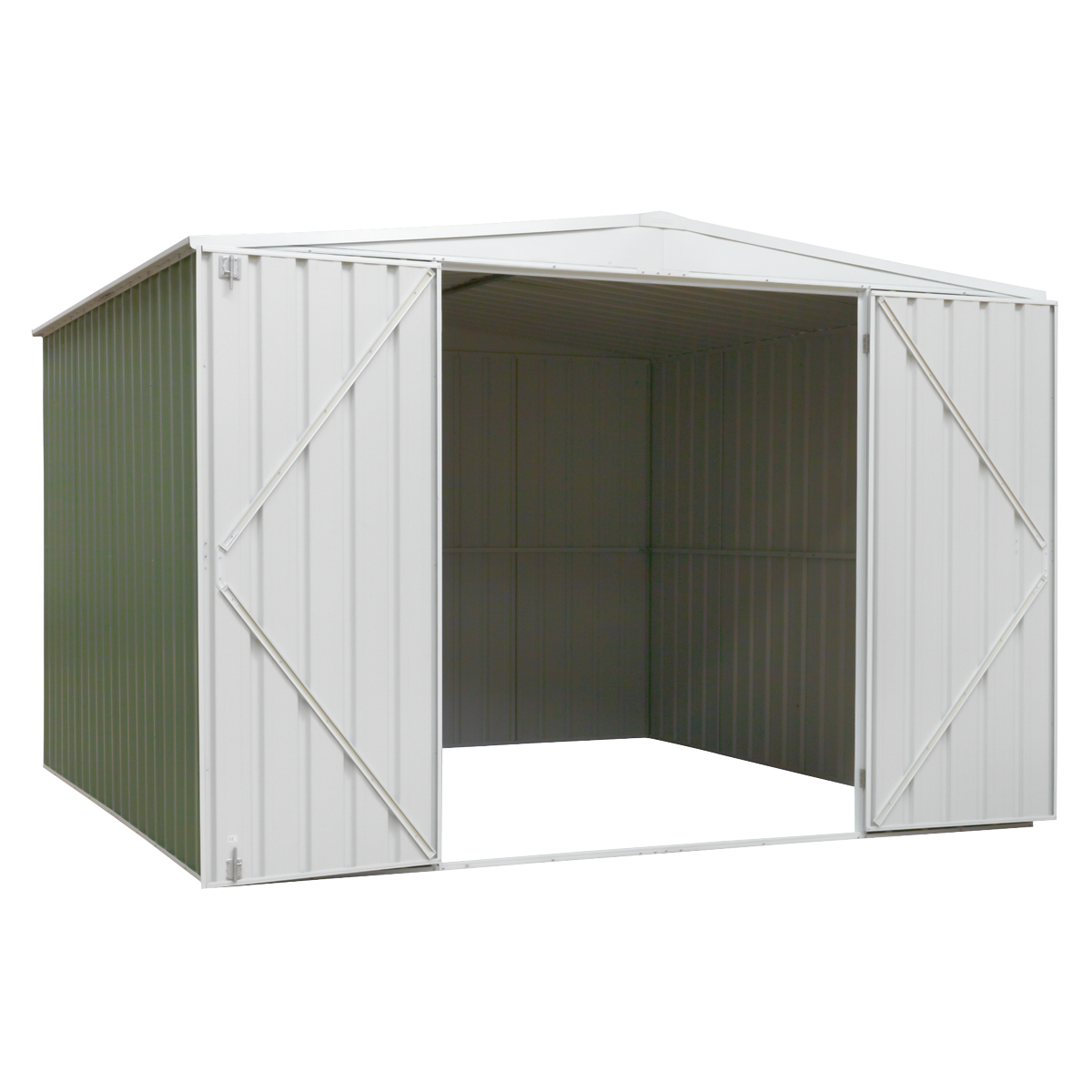 Dellonda DG116 Galvanized Steel Storage Shed with Apex Style Roof 300 x 300 x 220cm - Green - additional view 6