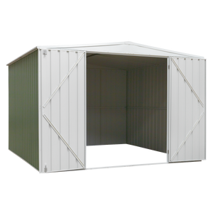 Dellonda DG116 Galvanized Steel Storage Shed with Apex Style Roof 300 x 300 x 220cm - Green - additional view 6