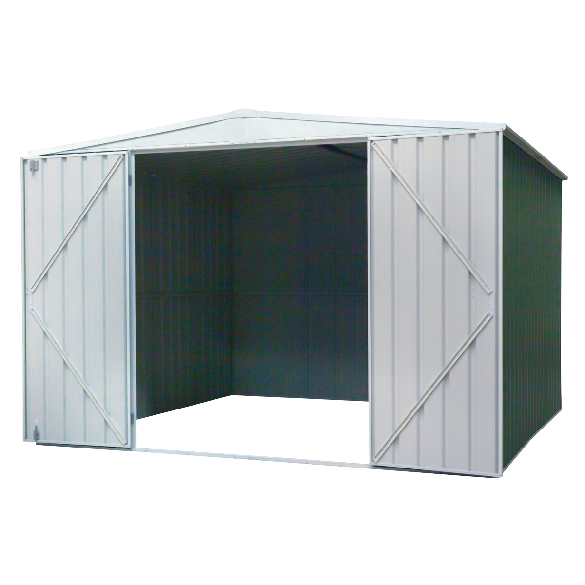 Dellonda DG116 Galvanized Steel Storage Shed with Apex Style Roof 300 x 300 x 220cm - Green - additional view 5