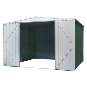 Dellonda DG116 Galvanized Steel Storage Shed with Apex Style Roof 300 x 300 x 220cm - Green - additional view 5