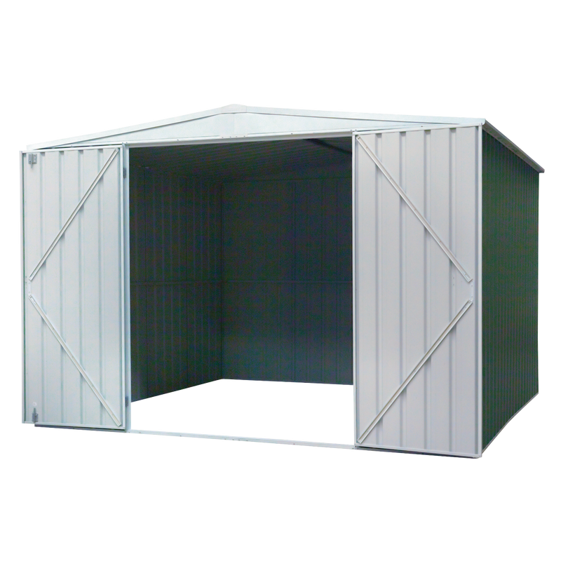 Dellonda DG116 Galvanized Steel Storage Shed with Apex Style Roof 300 x 300 x 220cm - Green - additional view 5