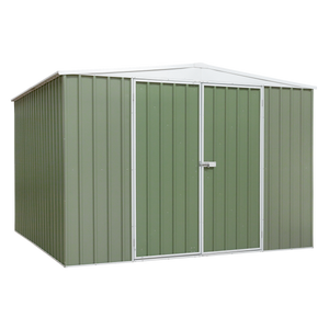Dellonda DG116 Galvanized Steel Storage Shed with Apex Style Roof 300 x 300 x 220cm - Green