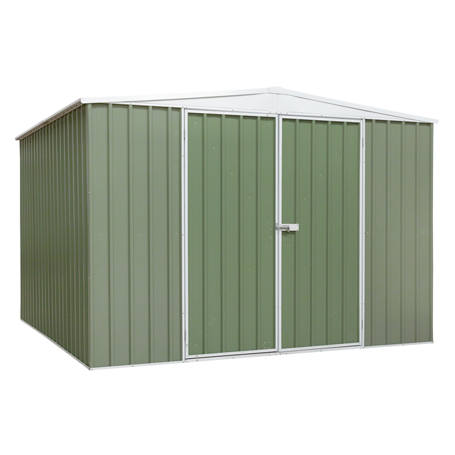 Dellonda DG116 Galvanized Steel Storage Shed with Apex Style Roof 300 x 300 x 220cm - Green