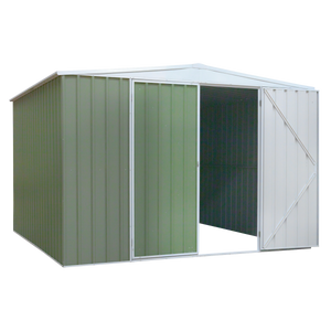 Dellonda DG116 Galvanized Steel Storage Shed with Apex Style Roof 300 x 300 x 220cm - Green - additional view 4