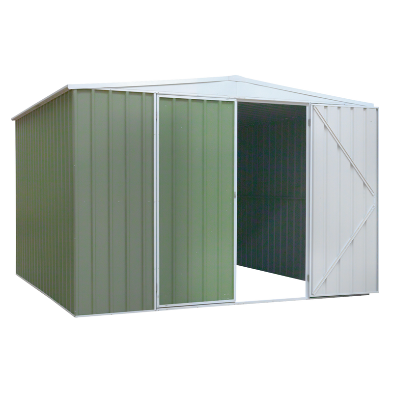 Dellonda DG116 Galvanized Steel Storage Shed with Apex Style Roof 300 x 300 x 220cm - Green - additional view 4
