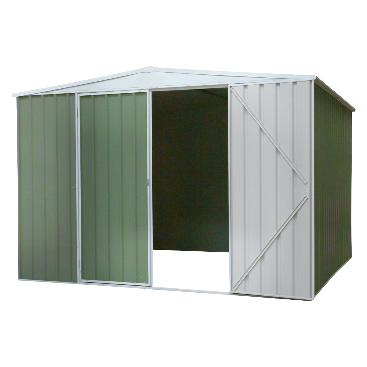 Dellonda DG116 Galvanized Steel Storage Shed with Apex Style Roof 300 x 300 x 220cm - Green - additional view 3