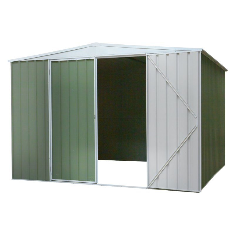Dellonda DG116 Galvanized Steel Storage Shed with Apex Style Roof 300 x 300 x 220cm - Green - additional view 3