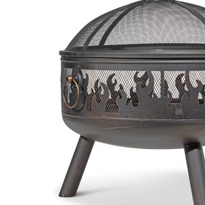 Dellonda DG117 Deluxe Fire Pit Fireplace Outdoor Patio Heater, Cooking Grill & Poker 61cm - additional view 7
