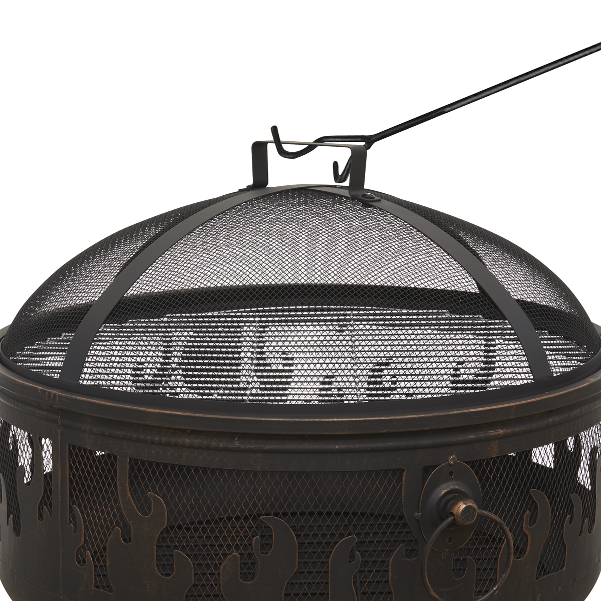 Dellonda DG117 Deluxe Fire Pit Fireplace Outdoor Patio Heater, Cooking Grill & Poker 61cm - additional view 8