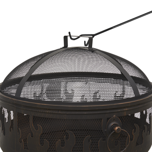 Dellonda DG117 Deluxe Fire Pit Fireplace Outdoor Patio Heater, Cooking Grill & Poker 61cm - additional view 8
