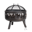 Dellonda DG117 Deluxe Fire Pit Fireplace Outdoor Patio Heater, Cooking Grill & Poker 61cm