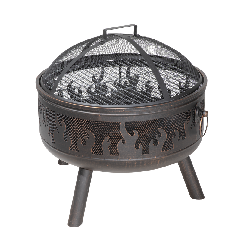 Dellonda DG117 Deluxe Fire Pit Fireplace Outdoor Patio Heater, Cooking Grill & Poker 61cm - additional view 9