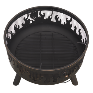 Dellonda DG117 Deluxe Fire Pit Fireplace Outdoor Patio Heater, Cooking Grill & Poker 61cm - additional view 10