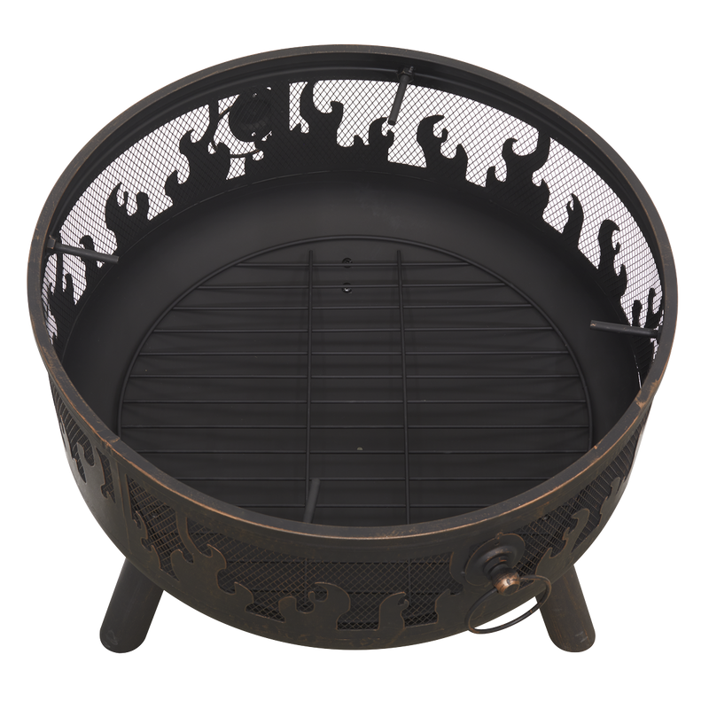 Dellonda DG117 Deluxe Fire Pit Fireplace Outdoor Patio Heater, Cooking Grill & Poker 61cm - additional view 10