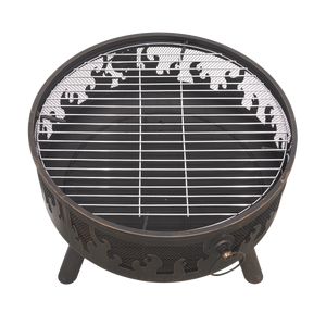 Dellonda DG117 Deluxe Fire Pit Fireplace Outdoor Patio Heater, Cooking Grill & Poker 61cm - additional view 12