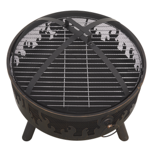 Dellonda DG117 Deluxe Fire Pit Fireplace Outdoor Patio Heater, Cooking Grill & Poker 61cm - additional view 5