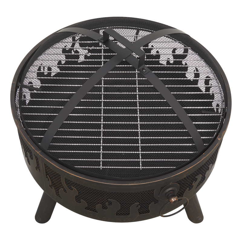 Dellonda DG117 Deluxe Fire Pit Fireplace Outdoor Patio Heater, Cooking Grill & Poker 61cm - additional view 5