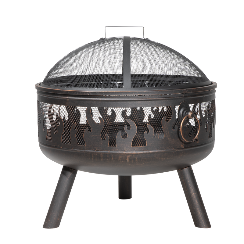 Dellonda DG117 Deluxe Fire Pit Fireplace Outdoor Patio Heater, Cooking Grill & Poker 61cm - additional view 6