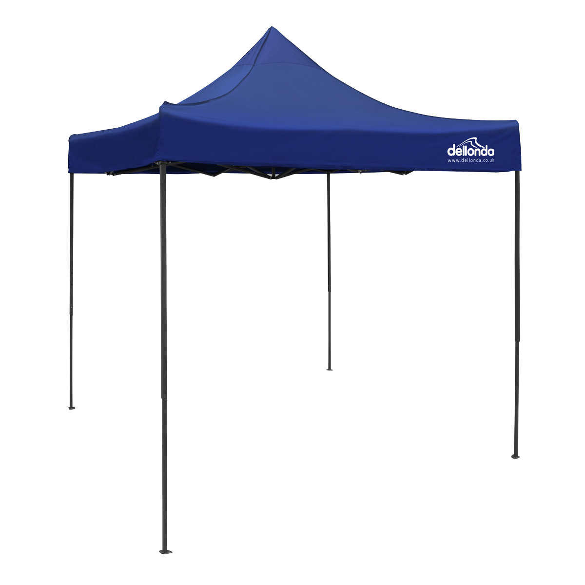 Dellonda DG127 Premium 2x2m Pop-Up Gazebo, Heavy Duty, PVC Coated, Water-Resistant Fabric, Supplied with Carry Bag, Rope