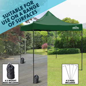 Dellonda DG128 Premium 2 x 2m Pop-Up Gazebo, Heavy Duty, PVC Coated, Water-Resistant Fabric, Supplied - additional view 9