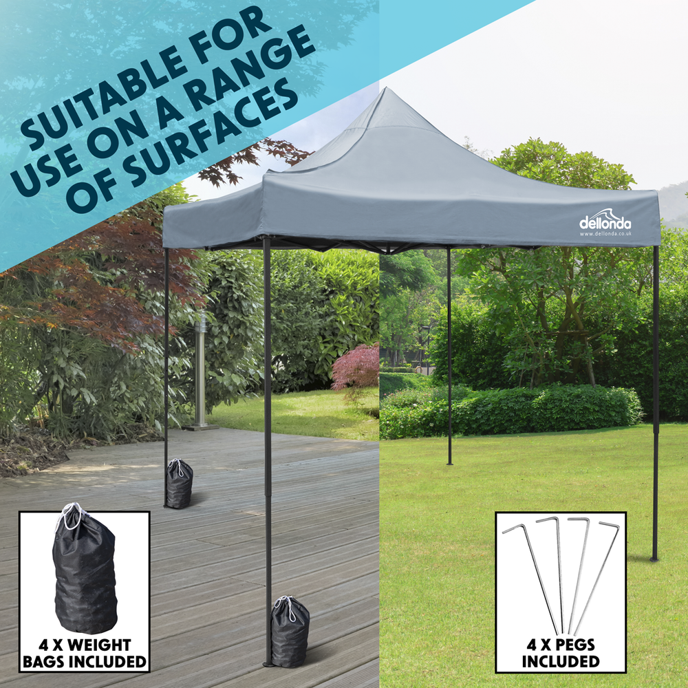 Dellonda DG129 Premium 2 x 2m Pop-Up Gazebo, Heavy Duty, PVC Coated, Water-Resistant Fabric, Supplied - additional view 10