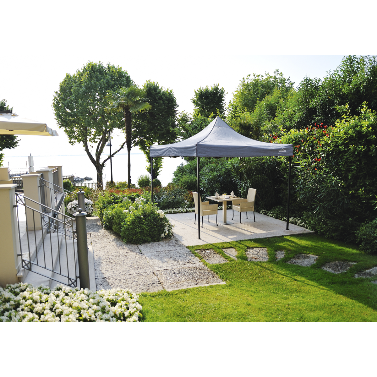 Dellonda DG129 Premium 2 x 2m Pop-Up Gazebo, Heavy Duty, PVC Coated, Water-Resistant Fabric, Supplied - additional view 6