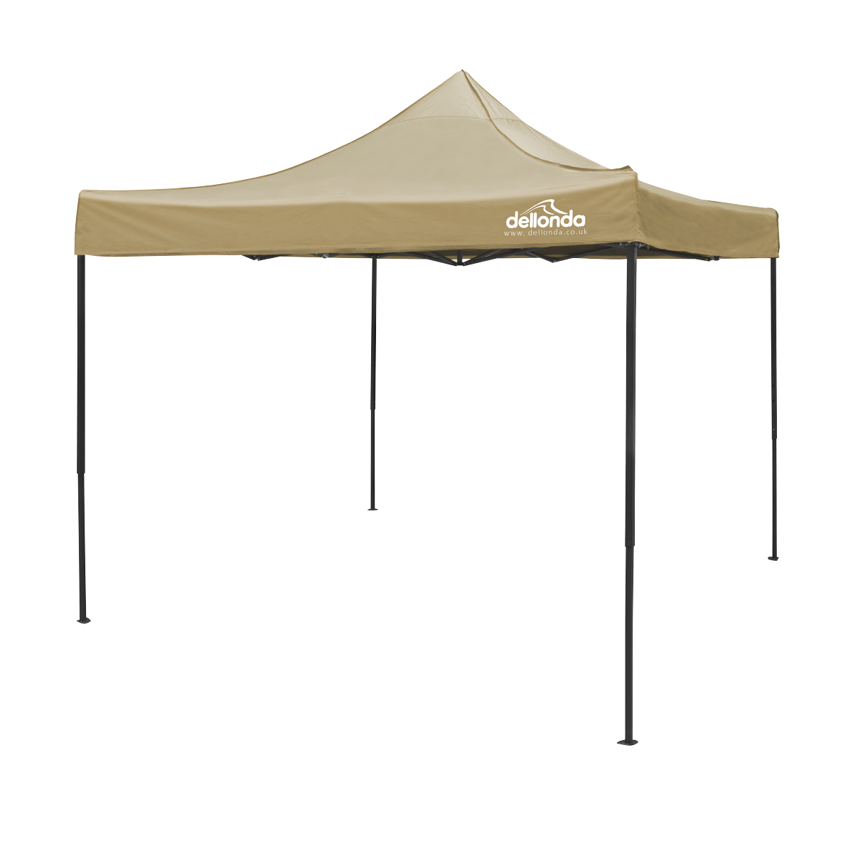 Dellonda DG130 Premium 3 x 3m Pop-Up Gazebo, PVC Coated, Water-Resistant Fabric, Supplied with Carry Bag, Rope, Stakes &