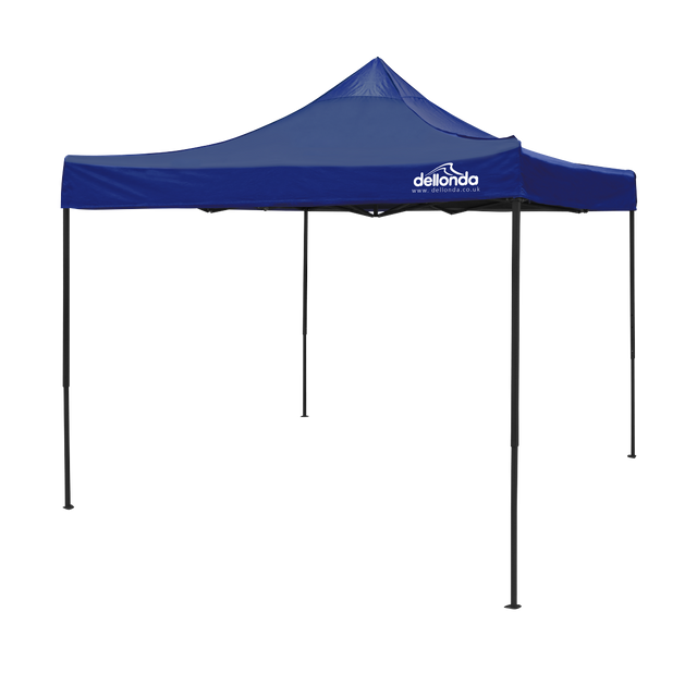 Dellonda DG131 Premium 3 x 3m Pop-Up Gazebo, PVC Coated, Water-Resistant Fabric, Supplied with Carry Bag, Rope, Stakes &