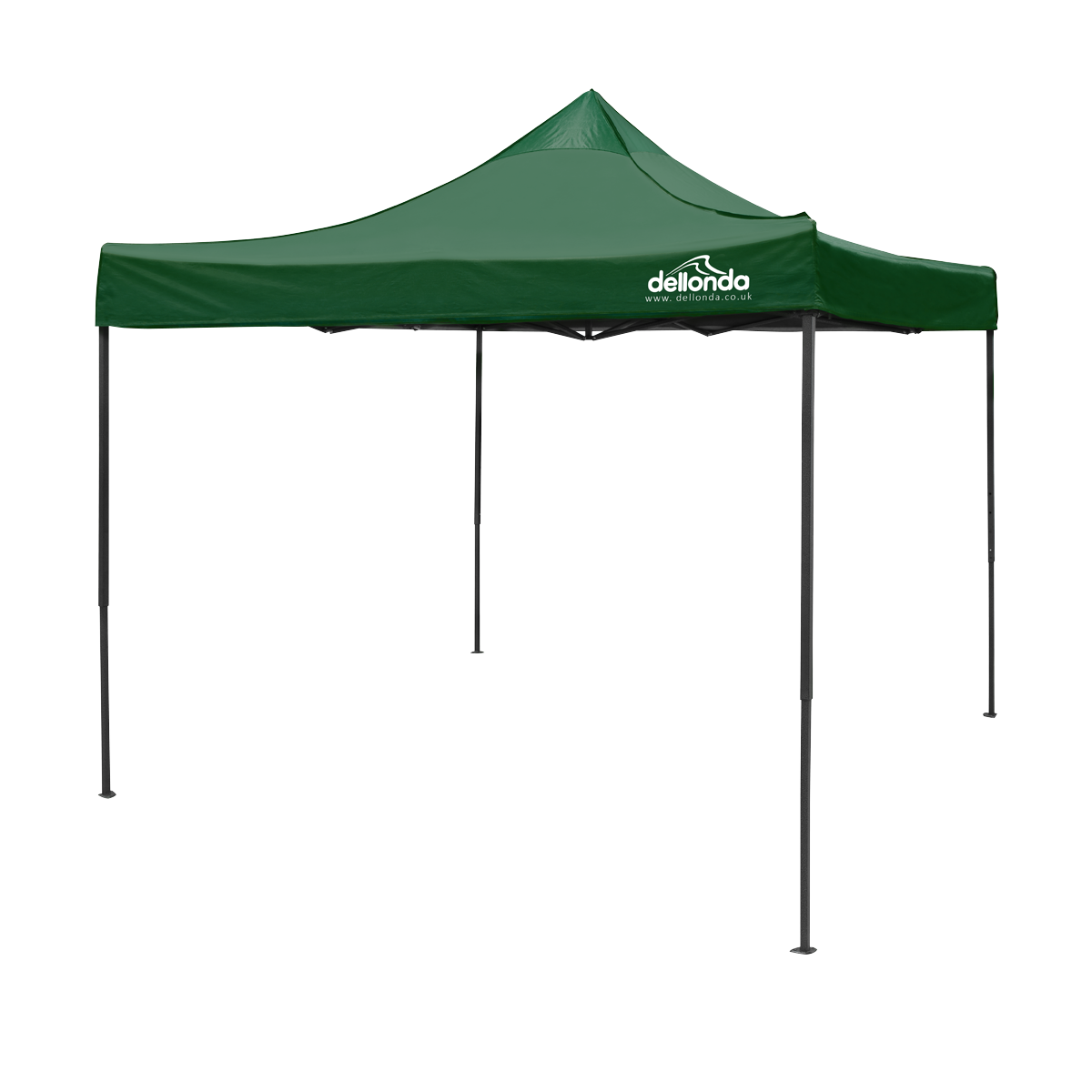 Dellonda DG132 Premium 3 x 3m Pop-Up Gazebo, PVC Coated, Water-Resistant Fabric, Supplied with Carry Bag, Rope, Stakes &
