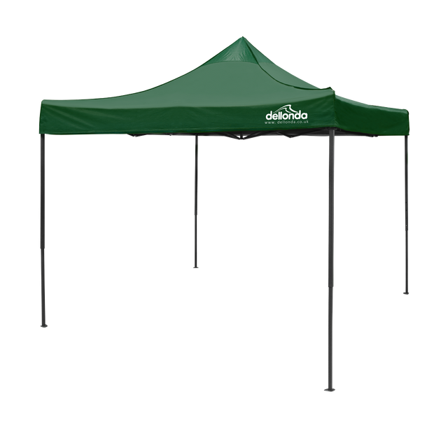 Dellonda DG132 Premium 3 x 3m Pop-Up Gazebo, PVC Coated, Water-Resistant Fabric, Supplied with Carry Bag, Rope, Stakes &