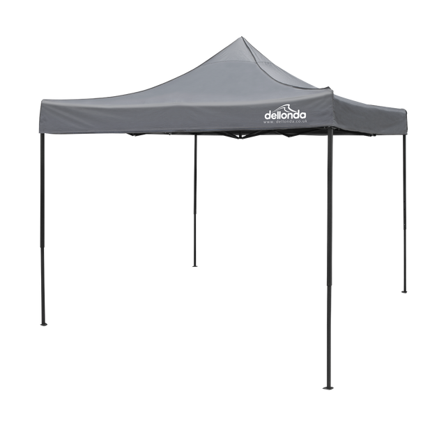 Dellonda DG133 Premium 3 x 3m Pop-Up Gazebo, PVC Coated, Water-Resistant Fabric, Supplied with Carry Bag, Rope, Stakes &