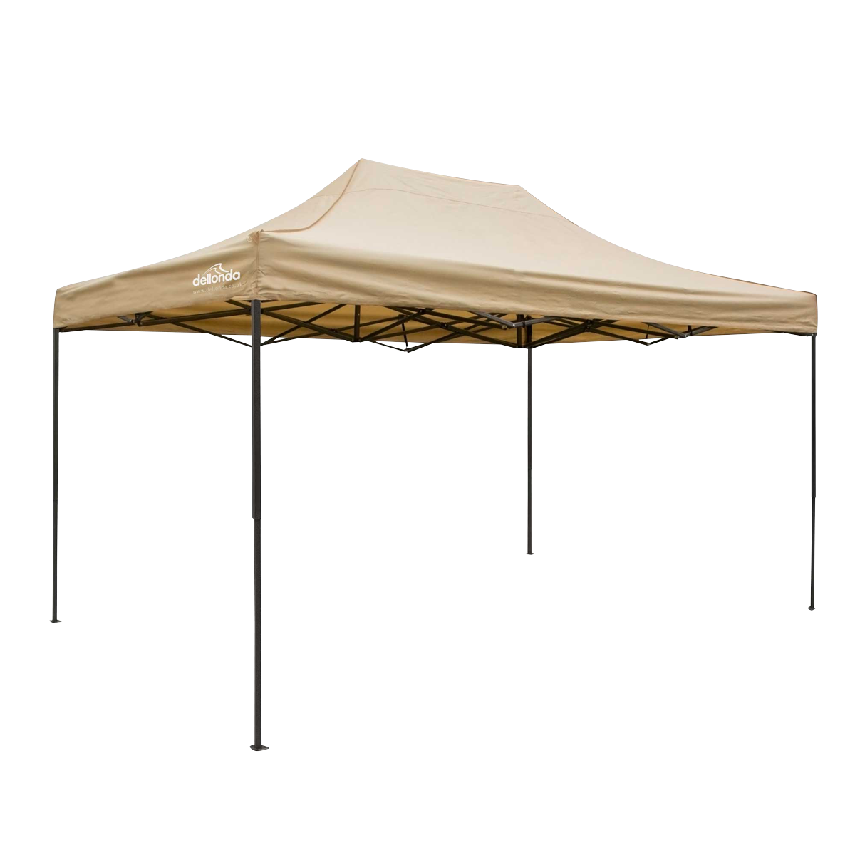 Dellonda DG134 Premium 3 x 4.5m Pop-Up Gazebo, Heavy Duty, PVC Coated, Water-Resistant Fabric, Supplied with Carry Bag, Rope