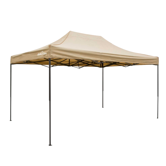 Dellonda DG134 Premium 3 x 4.5m Pop-Up Gazebo, Heavy Duty, PVC Coated, Water-Resistant Fabric, Supplied with Carry Bag, Rope