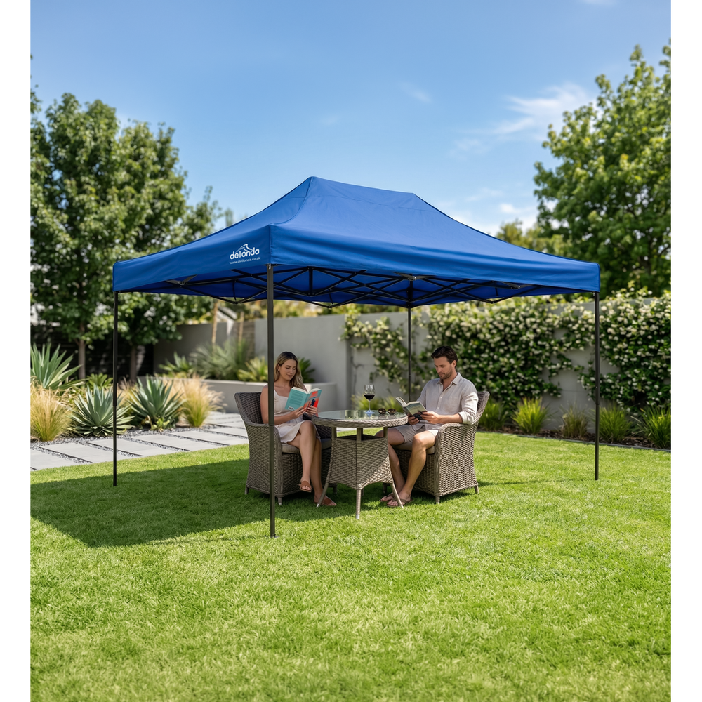 Dellonda DG135 Premium 3 x 4.5m Pop-Up Gazebo, Heavy Duty, PVC Coated, Water-Resistant Fabric, Supplied - additional view 3