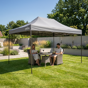 Dellonda DG137 Premium 3 x 4.5m Pop-Up Gazebo, Heavy Duty, PVC Coated, Water-Resistant Fabric, Supplied - additional view 3