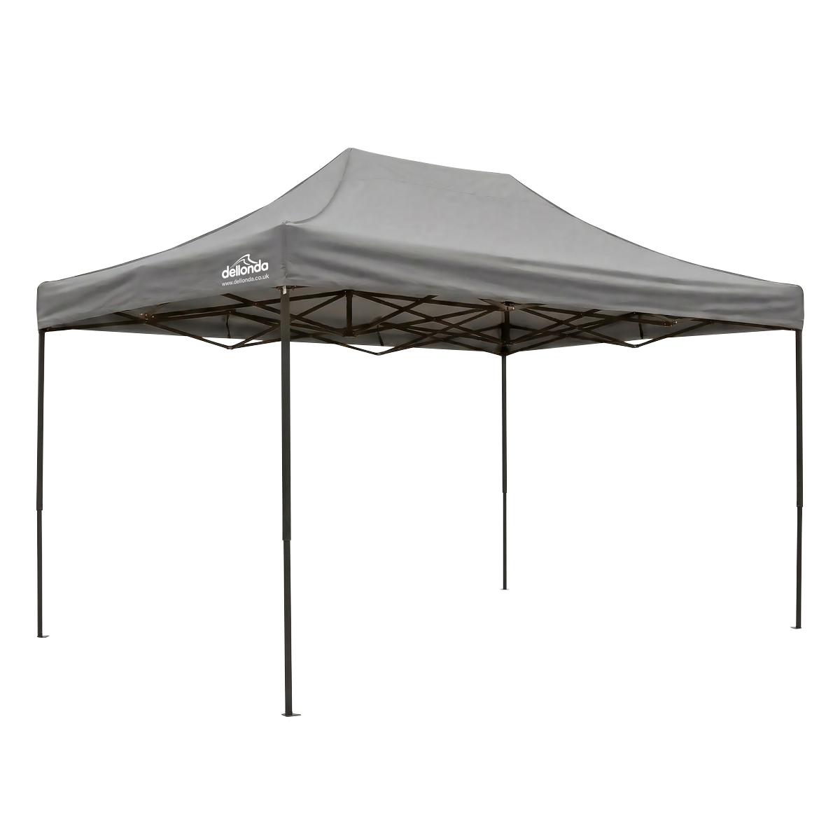 Dellonda DG137 Premium 3 x 4.5m Pop-Up Gazebo, Heavy Duty, PVC Coated, Water-Resistant Fabric, Supplied with Carry Bag, Rope