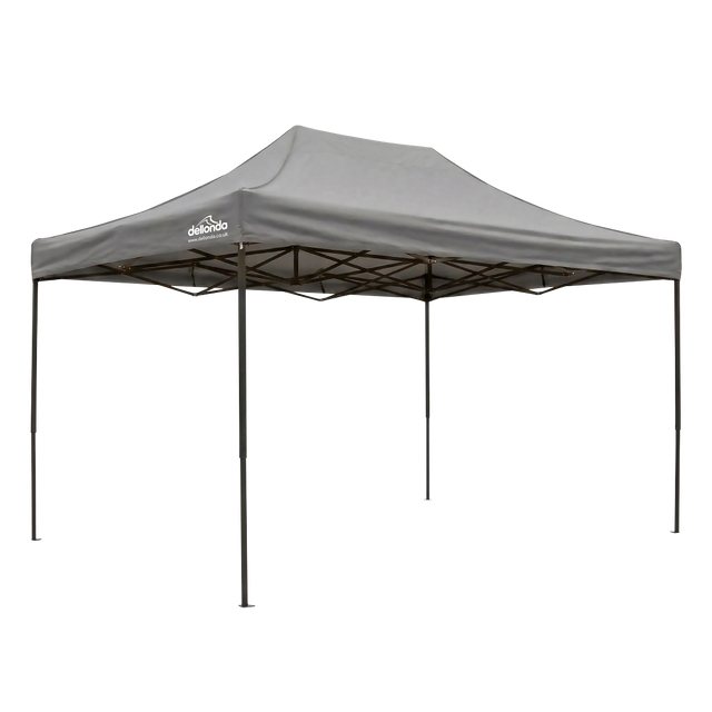 Dellonda DG137 Premium 3 x 4.5m Pop-Up Gazebo, Heavy Duty, PVC Coated, Water-Resistant Fabric, Supplied with Carry Bag, Rope