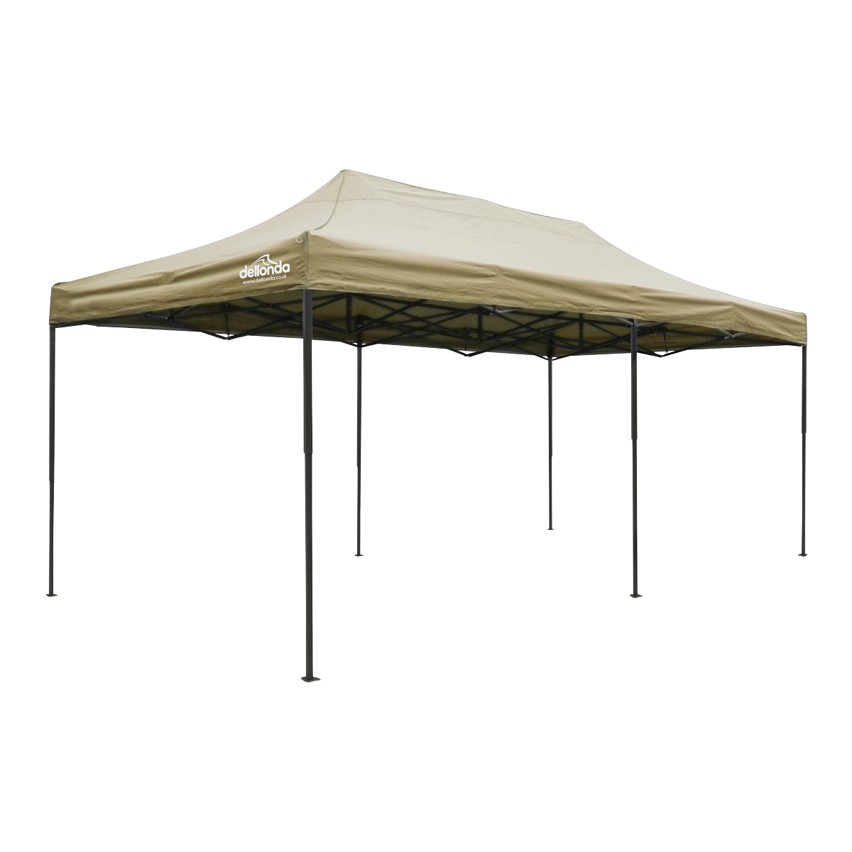 Dellonda DG138 Premium 3x6m Pop-Up Gazebo, Heavy Duty, PVC Coated, Water-Resistant Fabric Supplied with Carry Bag, Rope