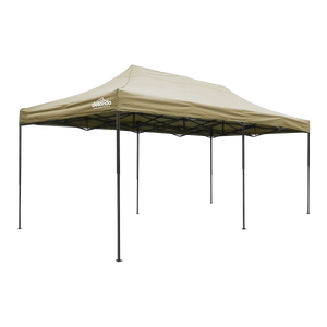 Dellonda DG138 Premium 3x6m Pop-Up Gazebo, Heavy Duty, PVC Coated, Water-Resistant Fabric Supplied with Carry Bag, Rope