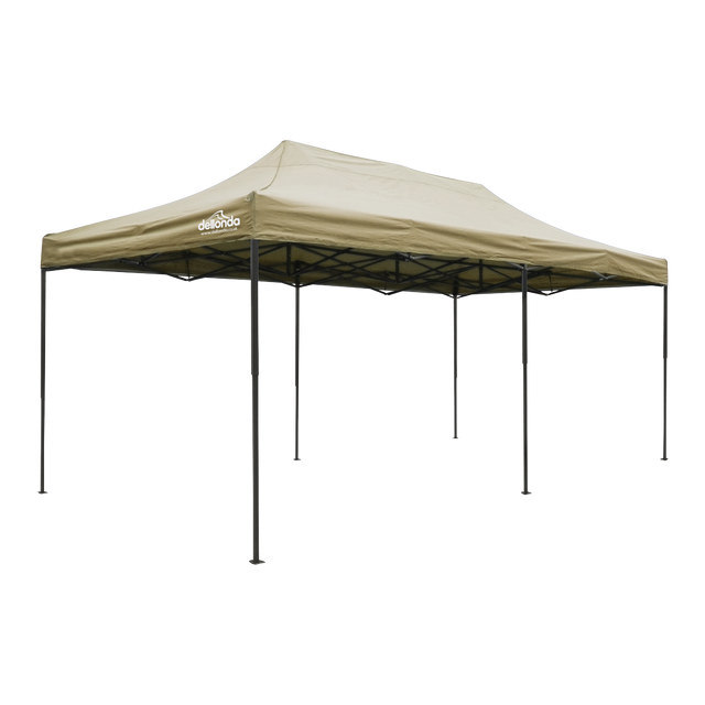 Dellonda DG138 Premium 3x6m Pop-Up Gazebo, Heavy Duty, PVC Coated, Water-Resistant Fabric Supplied with Carry Bag, Rope